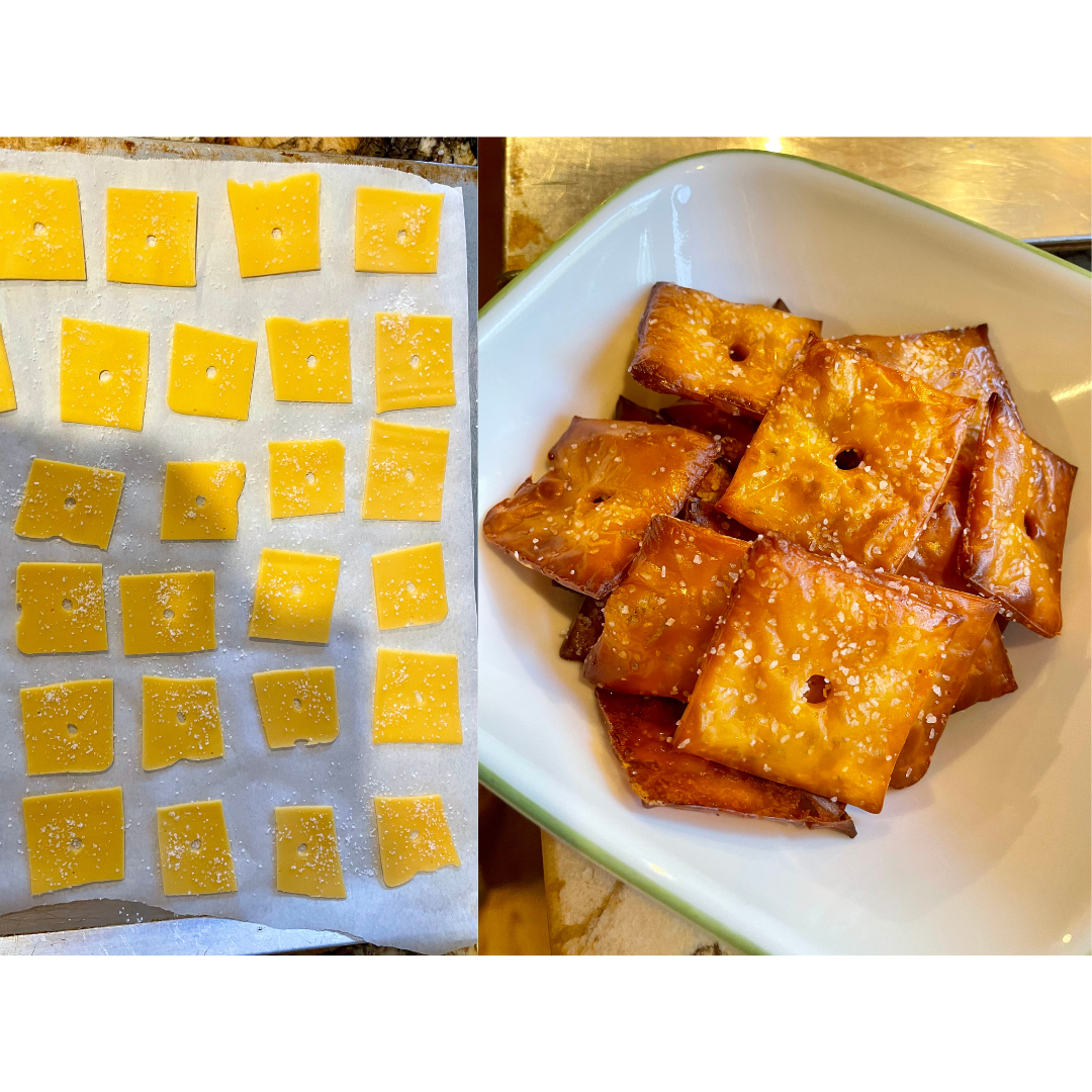 Homemade 2 ingredient Cheez Its (Gluten free, Dairy free, Vegan)